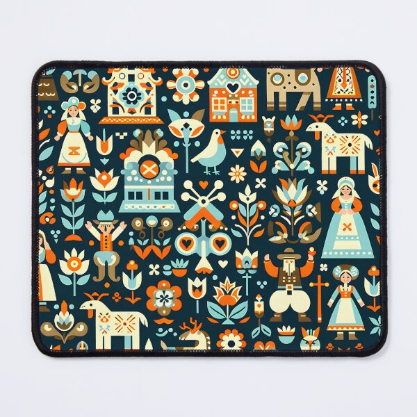 Item preview, Illustration , Dutch Folk Art Inspired Design designed and sold by GPrint001.