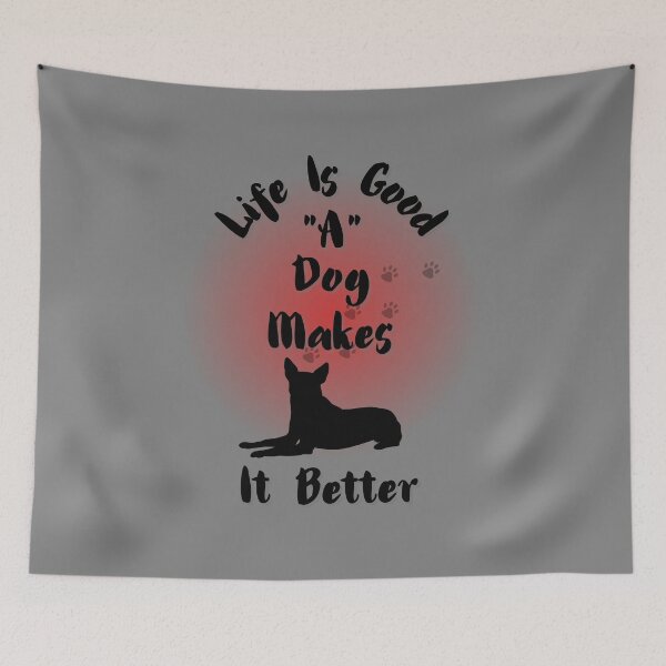 Item preview, " Life Is Good A Dog Makes It Better" Tee Essential T-Shirt " designed and sold by Wabi-SabiStudio.