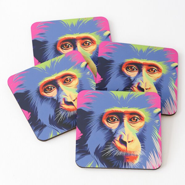 Item preview, Olive Baboon portraits art. animal colorful. Animal throw pillow.  designed and sold by formform.
