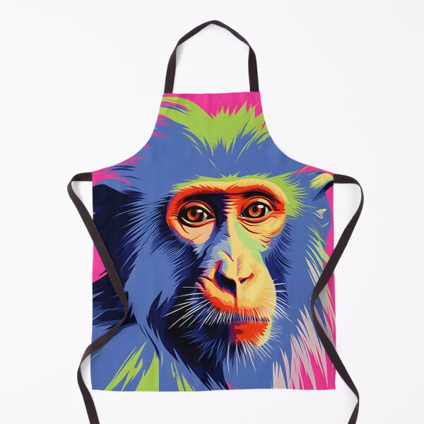 Item preview, Olive Baboon portraits art. animal colorful. Animal throw pillow.  designed and sold by formform.