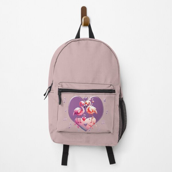 Item preview, Pink flamingos with purple heart Camargue designed and sold by Artbellachi.