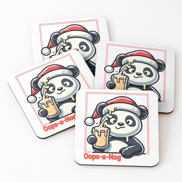 Item preview, Cute Panda with Spilled Eggnog designed and sold by maknateeshop.