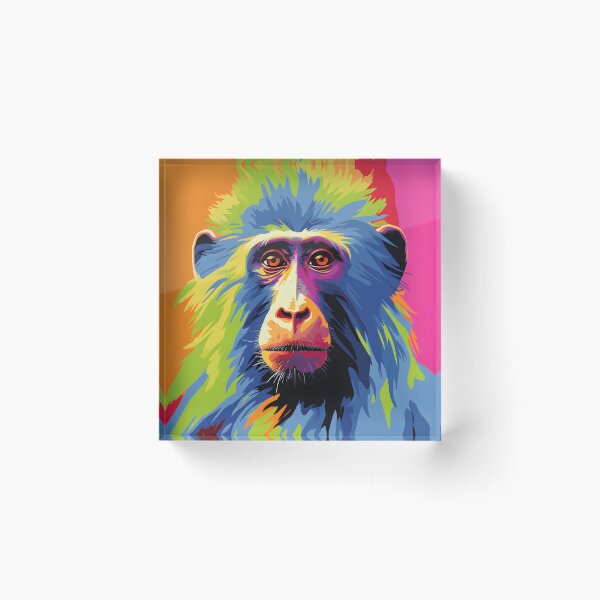 Item preview, Olive Baboon portraits art. animal colorful. Animal throw pillow.  designed and sold by formform.