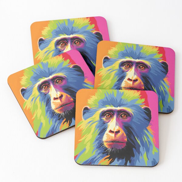 Item preview, Olive Baboon portraits art. animal colorful. Animal throw pillow.  designed and sold by formform.