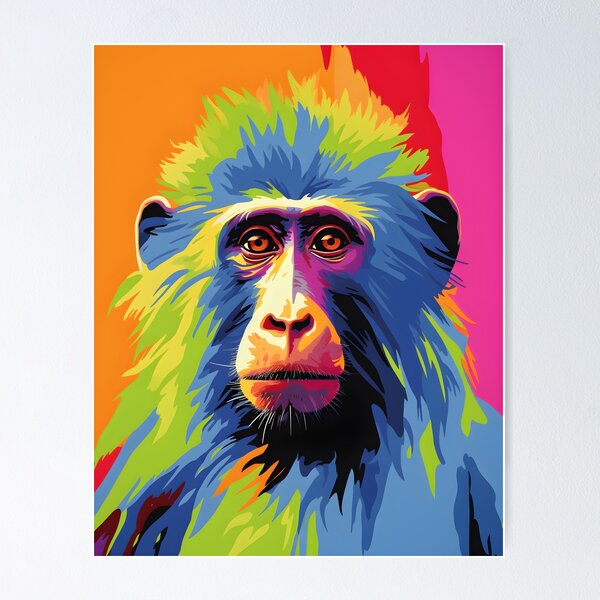 Item preview, Olive Baboon portraits art. animal colorful. Animal throw pillow.  designed and sold by formform.