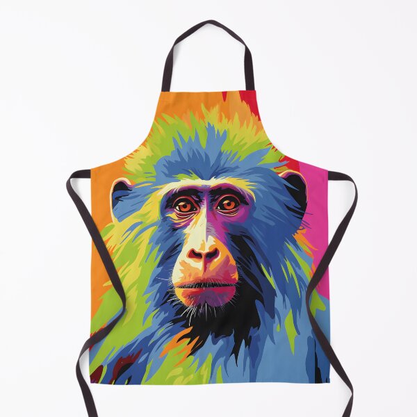 Item preview, Olive Baboon portraits art. animal colorful. Animal throw pillow.  designed and sold by formform.