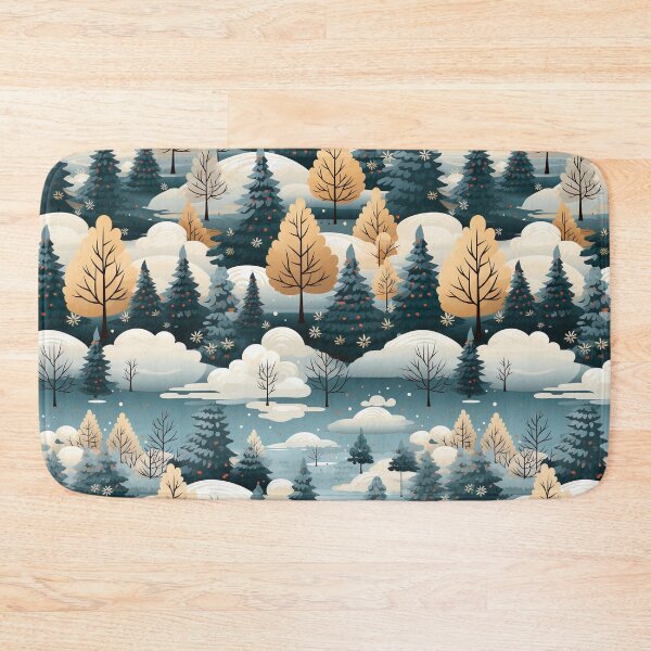 Item preview, watercolor Pine Forest with Clouds designed and sold by Cobalt Blue Watercolors.