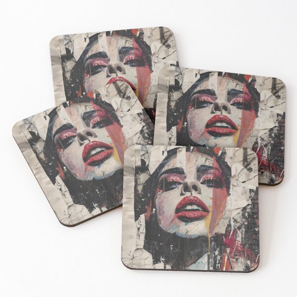 Item preview, Grunge Woman Portrait | Urban Street Art Face Print designed and sold by VUK VESOVIC.