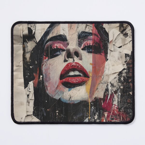 Item preview, Grunge Woman Portrait | Urban Street Art Face Print designed and sold by VUK VESOVIC.