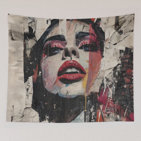 Item preview, Grunge Woman Portrait | Urban Street Art Face Print designed and sold by VUK VESOVIC.