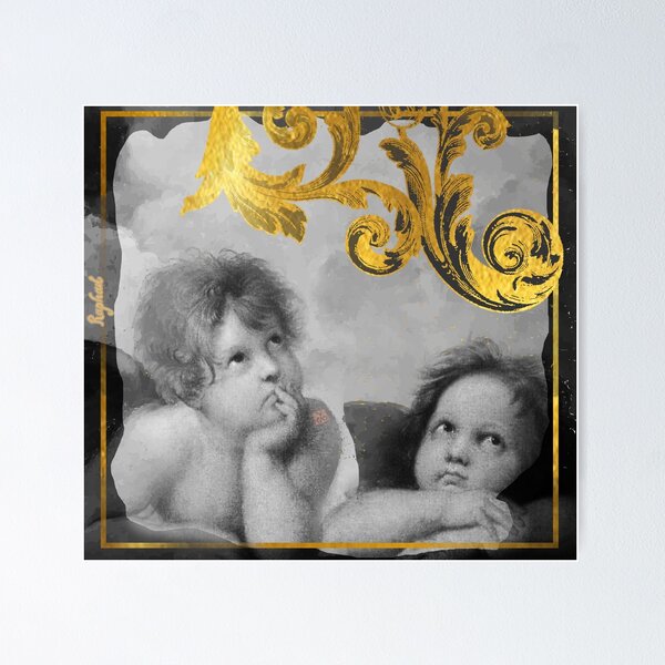 Angels, Painting by Raphael Sanzio, with his Signature (ACCI
