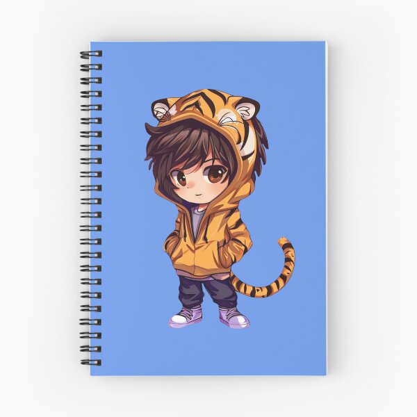 Item preview, Chibi Boy Wearing Tiger Hoodie designed and sold by Myra365Art.