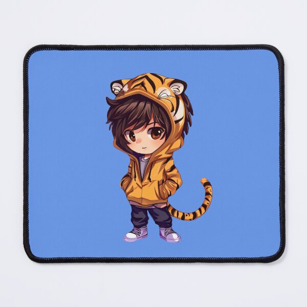 Item preview, Chibi Boy Wearing Tiger Hoodie designed and sold by Myra365Art.