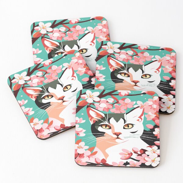 Item preview, Blooms and Whiskers: A Purrfect Portrait of Nature's Harmony designed and sold by CutesyKoala.