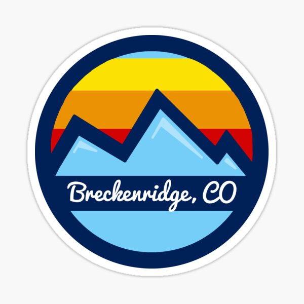 Breckenridge Sticker Decal Breck Colorado Ski Mountain Snowboard Sunset PO 