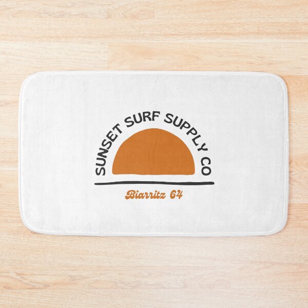 Item preview, Biarritz 64 Sunset Surf Retro design in white designed and sold by RetroDesignsNW.