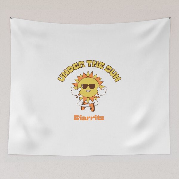 Item preview, Under the sun Biarritz Surf Retro design in white designed and sold by RetroDesignsNW.