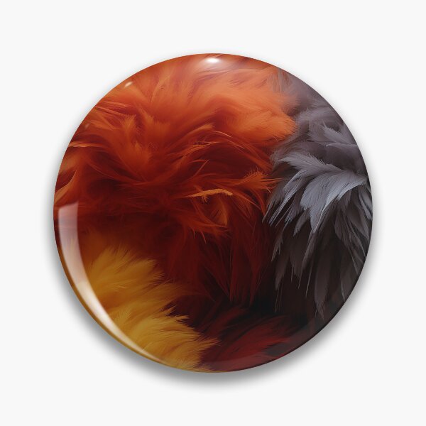 Item preview, Orange Yellow Gray Furry feathers designed and sold by Reichcorp.
