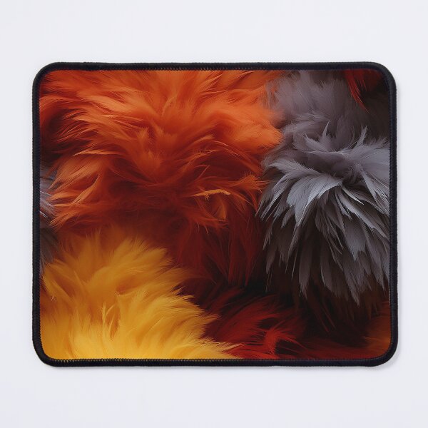 Item preview, Orange Yellow Gray Furry feathers designed and sold by Reichcorp.