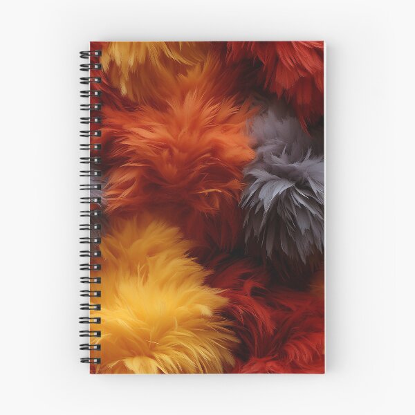 Item preview, Orange Yellow Gray Furry feathers designed and sold by Reichcorp.