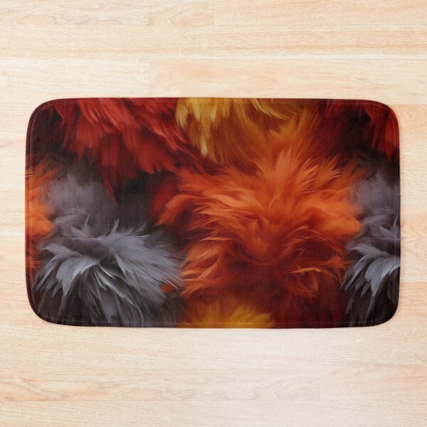 Item preview, Orange Yellow Gray Furry feathers designed and sold by Reichcorp.
