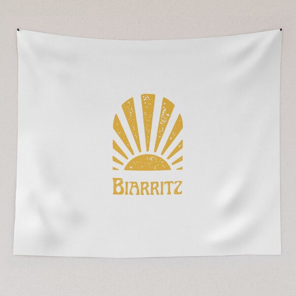 Item preview, Biarritz Sun Retro design in white designed and sold by RetroDesignsNW.