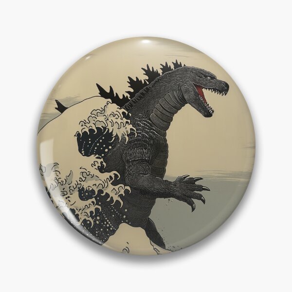 Item preview, Katsushika Hokusai - Godzilla In The Great Wave off Kanagawa designed and sold by PrintShangri-La.