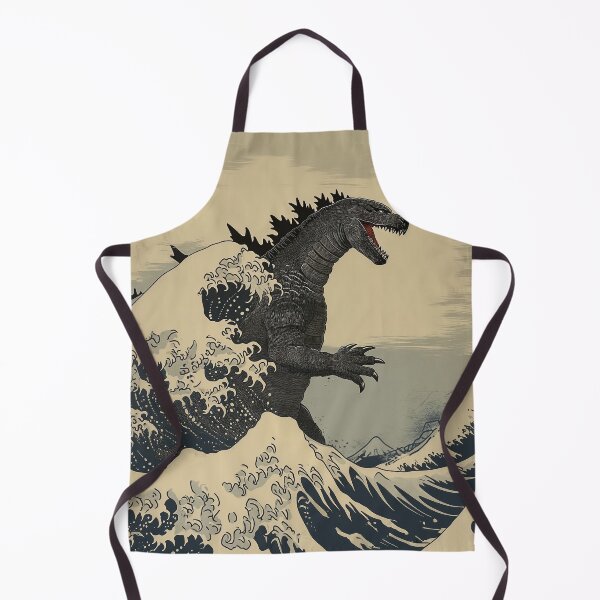 Item preview, Katsushika Hokusai - Godzilla In The Great Wave off Kanagawa designed and sold by PrintShangri-La.