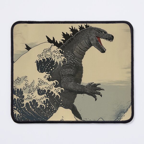 Item preview, Katsushika Hokusai - Godzilla In The Great Wave off Kanagawa designed and sold by PrintShangri-La.
