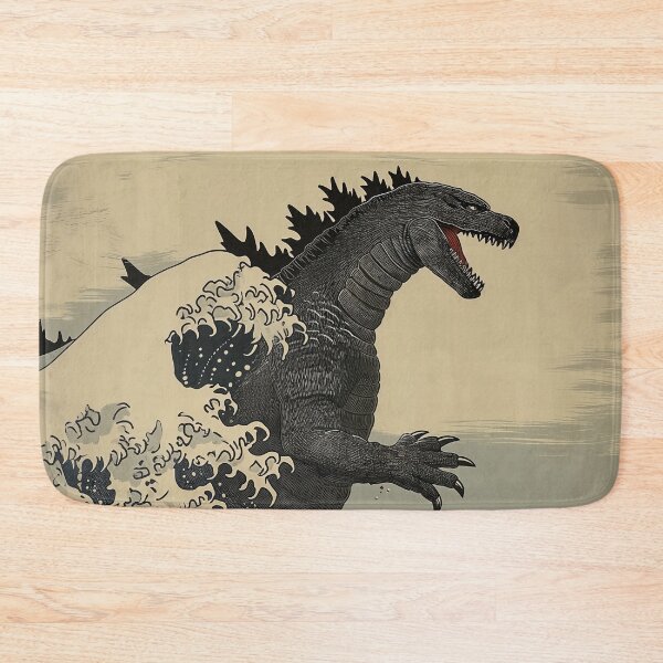 Item preview, Katsushika Hokusai - Godzilla In The Great Wave off Kanagawa designed and sold by PrintShangri-La.