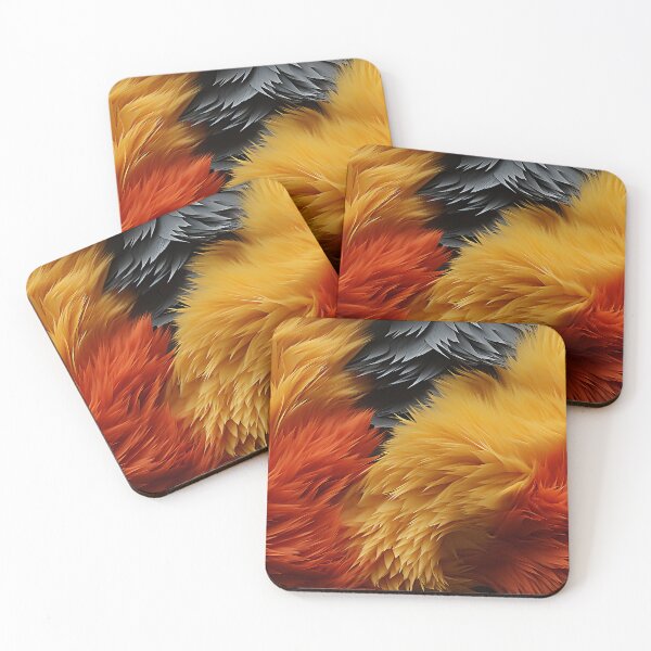 Item preview, Orange Yellow Gray Furry feathers 2 designed and sold by Reichcorp.