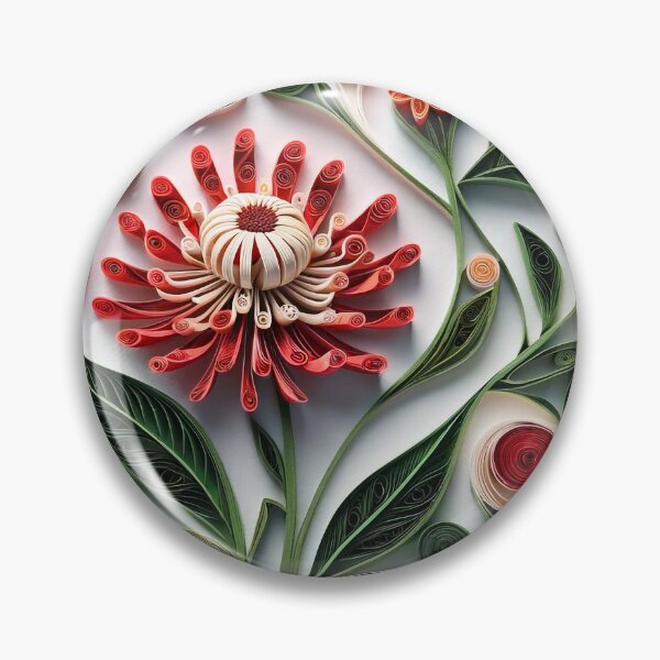 Item preview, Waratah Quilling Digital Australian Wildflower designed and sold by Rachael Taylor.
