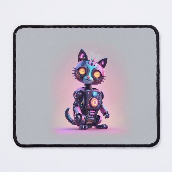 Item preview, Cute Robotic Neon Cat designed and sold by OldschoolCrew.