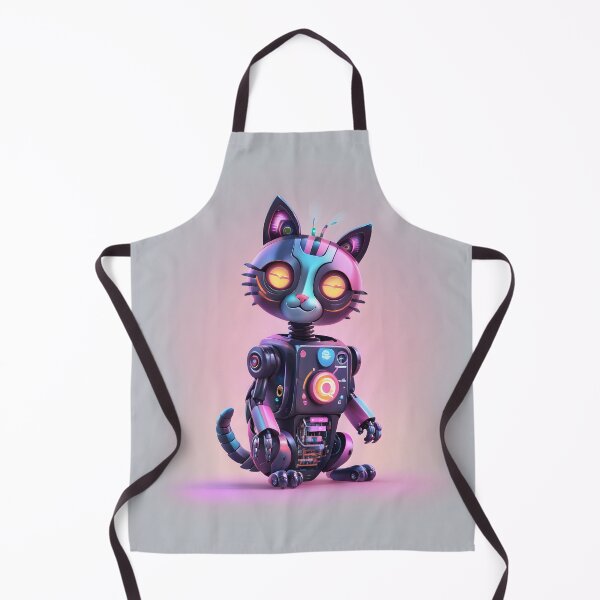 Item preview, Cute Robotic Neon Cat designed and sold by OldschoolCrew.
