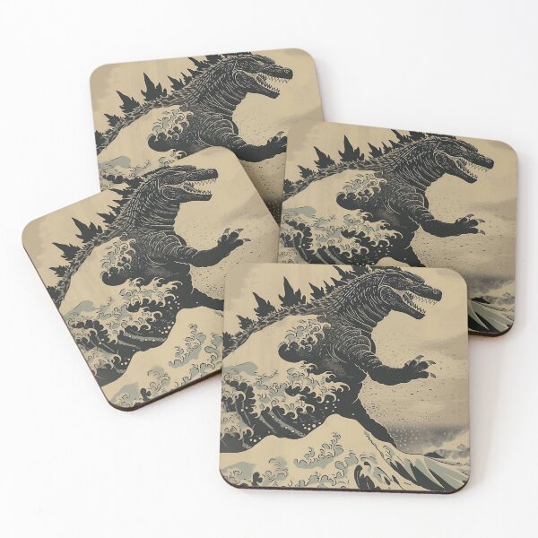 Item preview, Katsushika Hokusai - Godzilla In The Great Wave off Kanagawa designed and sold by PrintShangri-La.