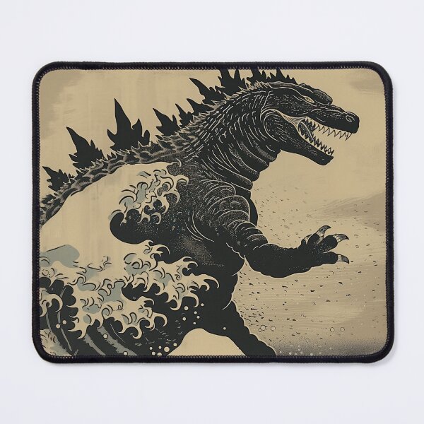 Item preview, Katsushika Hokusai - Godzilla In The Great Wave off Kanagawa designed and sold by PrintShangri-La.