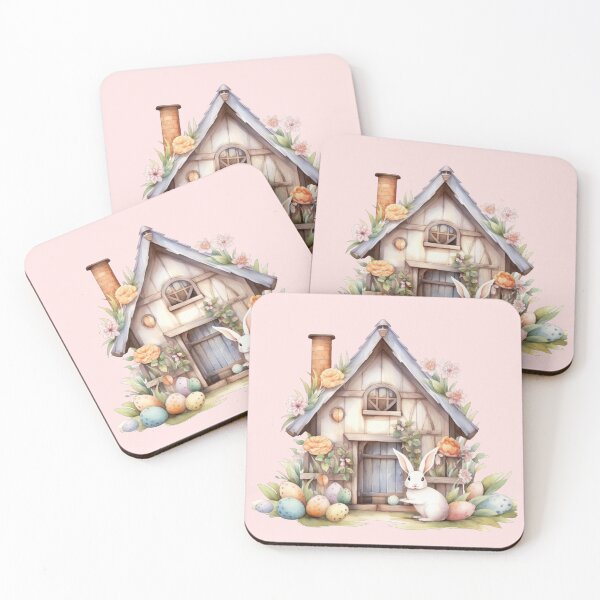 Item preview, Spring Charm: Rabbit Hut with Easter Decorated Egg. designed and sold by BorczVisuals.