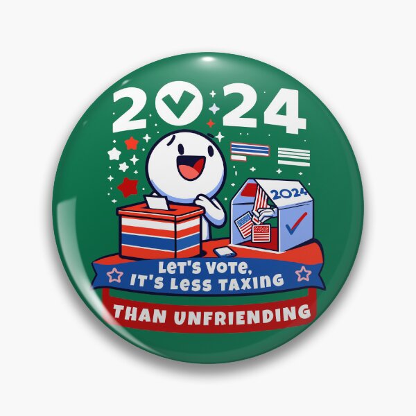 Item preview, Vote With Ease Tee - 'Less Taxing Than Unfriending' 2024 Election Humor designed and sold by FebricFusion.
