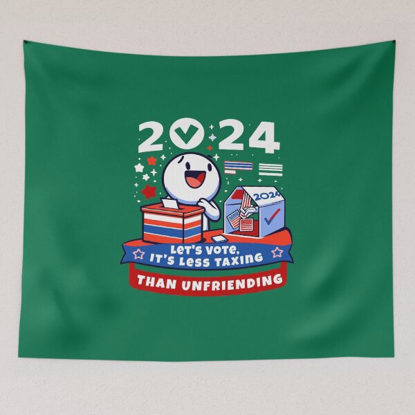 Item preview, Vote With Ease Tee - 'Less Taxing Than Unfriending' 2024 Election Humor designed and sold by FebricFusion.