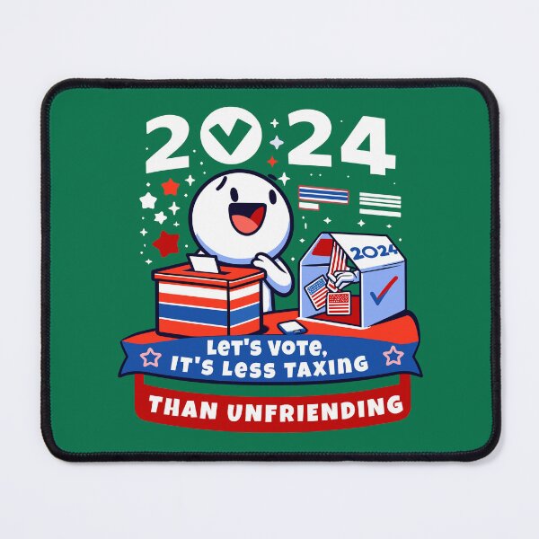 Item preview, Vote With Ease Tee - 'Less Taxing Than Unfriending' 2024 Election Humor designed and sold by FebricFusion.