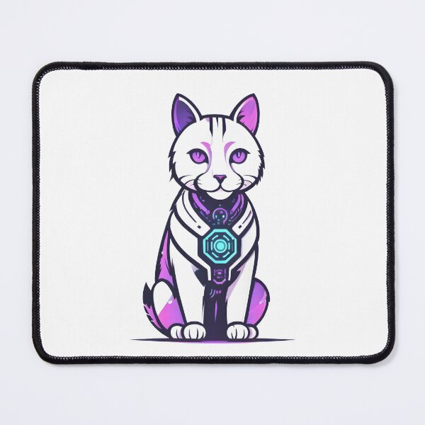 Item preview, White Cute Robotic Cat designed and sold by OldschoolCrew.