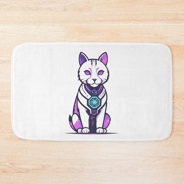 Item preview, White Cute Robotic Cat designed and sold by OldschoolCrew.