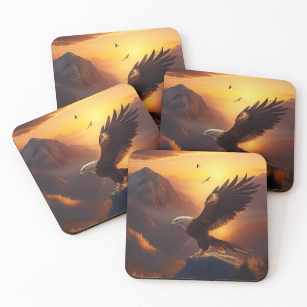 Item preview, Majestic Eagle Above Mountain Peaks designed and sold by Enchanting Art Vista.