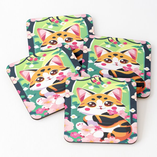 Item preview, Blooms and Whiskers: A Purrfect Portrait of Nature's Harmony designed and sold by CutesyKoala.