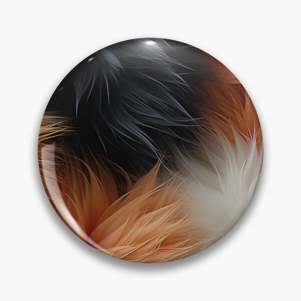 Item preview, Black Orange White Furry feathers (12) designed and sold by Reichcorp.