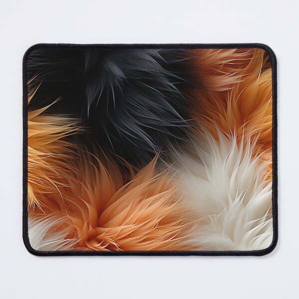 Item preview, Black Orange White Furry feathers (12) designed and sold by Reichcorp.