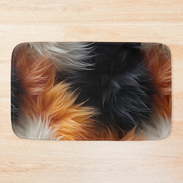 Item preview, Black Orange White Furry feathers (12) designed and sold by Reichcorp.