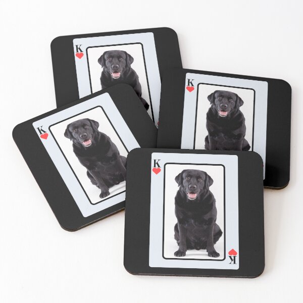 Item preview, Black Labrador King Of Hearts designed and sold by HighwayForSouls.