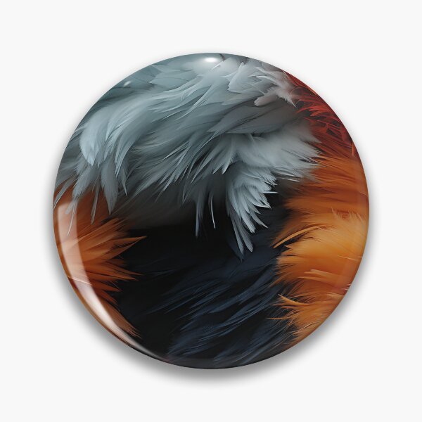 Item preview, Black Gray Pink and Orange Furry feathers (11) designed and sold by Reichcorp.