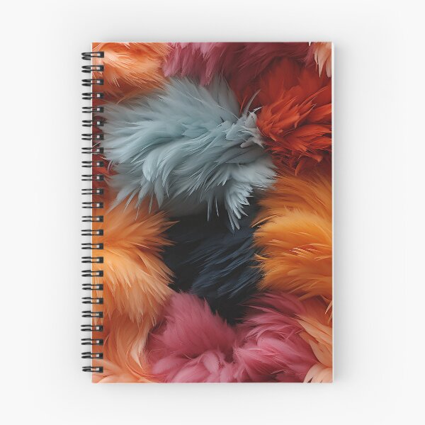 Item preview, Black Gray Pink and Orange Furry feathers (11) designed and sold by Reichcorp.